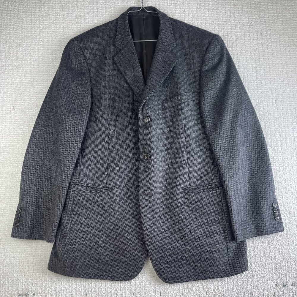 REPORTER Made in Italy Mens 3 Button Blazer Jacket Wool & Cashmere Sz 54R